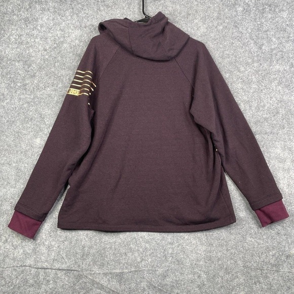 Under Armour Threadborne Hoodie Adult XL Loose Purple Gold Trim Athletic Casual - Picture 8 of 8
